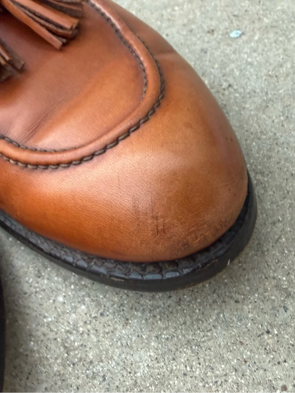 Allen Edmonds Tassel slip on walnut color professional loafers 11 A